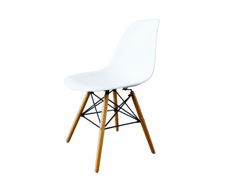 CHA-02 - Balta plastikinė kėdė