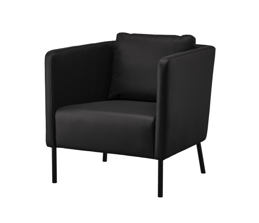 ARC-03 - Juodas odinis fotelis