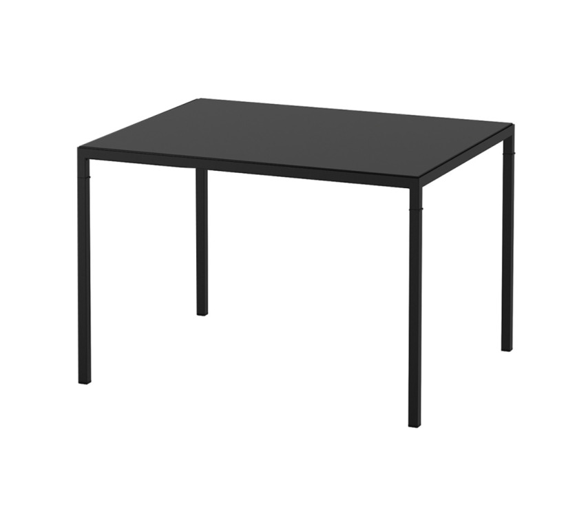 COT-02 - Juodas stačiakampis kavos staliukas, 75x60 cm