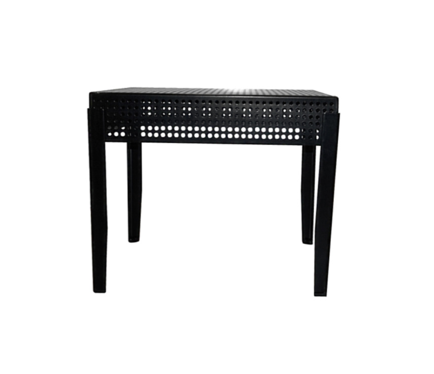 COT-04 - Juodas stačiakampis kavos staliukas, 40x40cm, metalinis